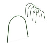 Relaxdays Lot de 6 Arches de Serre-Tunnel, protège Vos Plantes, H x L : 31 x 33 cm, résistant aux intempéries, Vert