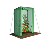 Serre de jardin Serre tomates avec grande porte enroulable bache PE renforcee 135g/m2 100x50x150cm Vert