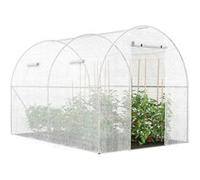 IDMarket – Serre tunnel de jardin Roma – 6 m² (2x3 m) – Blanche – Gamme maraîchère