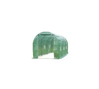 Serre de jardin tunnel 6m2 en acier galvanise- taille : 3x2x2m vert G