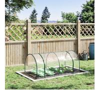 Serre de jardin - Tunnel de forcage - Portées enroulables - Structure acier - Bâche PVC - 200x100x80cm - Vert