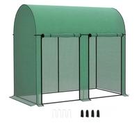 Serre de jardin tunnel de plain-pied de 200 x 100 x 178 cm en acier modulable robuste