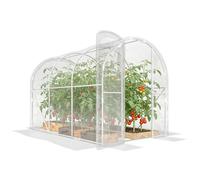Outsunny Serre de Jardin Tunnel 3 x 2 x 2 m 6 m² avec Porte à charnières bâche en PE 150 g/m² pour Légumes Plantes Fleurs