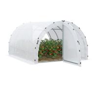 Outsunny Serre de jardin en métal 400 x 300 x 200 cm Blanc