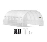Serre De Jardin Tunnel - Vevor - Serre Tunnel Cadre Galvanisé Couverture Étanche Plantes 6,1x3x2,1 M Blanc Multicolore
