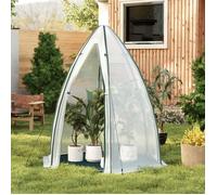 Serre de Jardin WOLTU - Petite Tente pour Plantes - Porte Zippée - Blanc translucide - 160x160x180cm
