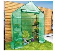 Serre GENERIQUE Serre de plain-pied avec 4 étagères et porte zippée - st helens home and garden