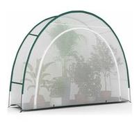 IDMarket - Serre d'hivernage Demi-lune 300 x 80 x 220 cm balcon et terrasse Blanc