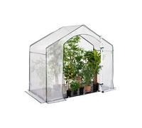 IDMarket Serre d'hivernage Maison 200 x 80 x 160 cm Balcon et terrasse