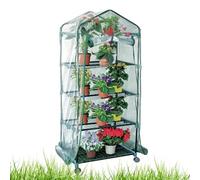 Serre d'intérieur - Serre renforcée, Serre compacte | Serre à plantes à 3/4 niveaux avec roues verrouillables, serre de jardin compacte portable pour la culture de légumes, fleurs, herbes, plantes