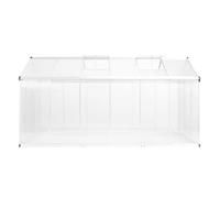 Serre en aluminium 362 x 190 x 195 cm 13,41 m³ | Panneaux en polycarbonate à double paroi, ouverture du toit avec fonction coulissante, système de gouttière