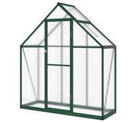 Serre en aluminium avec polycarbonate (PC) pour jardin et balcon, cadre de base robuste, 169 x 58 x 195 cm, vert, idéale pour la culture des plantes et la culture des légumes