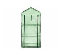 : Serre en film 3 étages avec porte enroulable - transparent vert