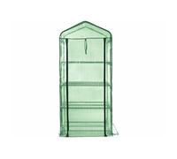 : Serre en film 4 étages avec porte enroulable - transparent vert