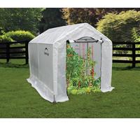Serre en film ShelterLogic avec étagères Blanc 244x185x183 cm