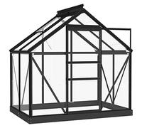 Serre en verre Anthracite 155x103x191 cm Aluminium