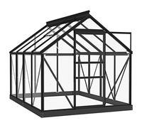 Serre en verre Anthracite 155x200,5x191 cm Aluminium