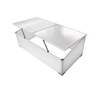 Serre Froide Polycarbonate 110x55x41 cm 2 Couvercles | Transparent, Durable, Sans Fond, Pose Directe Sur Plantes, -25°C a +60°C