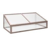 vidaXL Serre grise 110 x 58,5 x 39 cm Bois de sapin