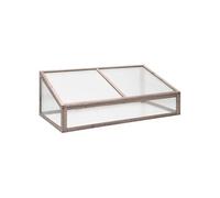 vidaXL Serre grise 110 x 58,5 x 39 cm Bois de sapin