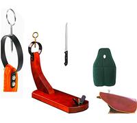 Serre-jambon robuste à anneau, avec couteau à jambon et housse