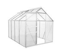 Habitat et Jardin – Serre de jardin Basilic en polycarbonate 250 x 190 x 195 cm 4,75 m² Gris