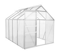 Habitat et Jardin – Serre de jardin Basilic en polycarbonate 250 x 190 x 195 cm 4,75 m² Gris
