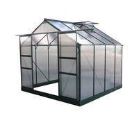 Serre jardin polycarbonate ""Dahlia"" Vert Sapin 6,15 m²