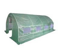 Serre jardin tunnel 18 m² 6x3x1,9 m effet de serre tube acier 25 mm D47014