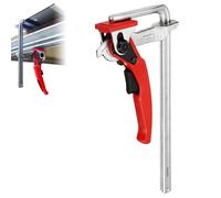 Serre Joint a Levier, Serre Joint de Table Tout Acier, Serre Joint a Vis, Plage de Serrage 16cm et Profondeur de Gorge 6cm, pour Travail du Bois, Des Métaux, Meulage, Coupe