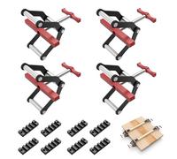 Serre-joint à Quatre Voies, 4 Pièces 4 Voies Pinces à Pression pour Serrer les Panneaux de Pression Quatre Directions avec Bandes Rainurées et Vis pour Menuisiers et Fabricants de Meubles