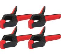 Serre-joint à ressort 45 mm 6 kg, 4 pièces TOOLCRAFT 2226761 Envergure max.:45 mm Longueur: 115 mm Mesures d'empattement:50 mm