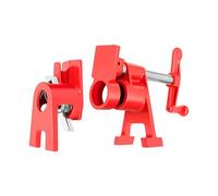 Serre-joint à vis 3/4" - Kit de colliers de serrage pour le travail du bois, l'atelier et le travail du bois - Poignée ergonomique - Peinture rouge - Amélioration de la maison, artisans, bricoleurs