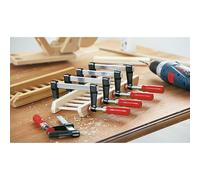 Serre-joint à vis coulé sous pression Ouverture LM10/5: 100 mm Profondeur du col de cygne 50 mm Rail de serrage 15 x 5 mm