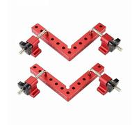 Serre Joint Angle Pince De Fixation D'angle Droit 120/140 Mm, Auxiliaire En L À 90 Degrés, Panneau, Outil Serrage For Le Travail Du Bois(2 Set,120x120mm)