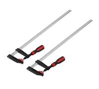 Serre-joint de Menuisier F 80 x 600mm, 2 Pièces Acier Robustes | Pour établis, avec mâchoires à serrage rapide, kit d'assemblage pour collage et bois, finition antirouille