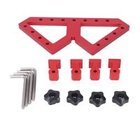Serre - joint de Positionnement Angle Droit Réglable, Accessoire de Menuiserie en Alliage d'Aluminium Rouge et Noir - Réglage 0-90°, Fixation Solide, Outil Polyvalent pour Bric
