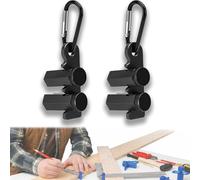 Serre-joint d'équerre à angle droit, Butées de traçage hautes pour équerre de charpentier - Verrouillage hexagonal stable avec support et crochet pour menuiserie et scie circulaire (Black2)