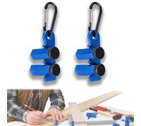 Serre-joint d'équerre à angle droit, Butées de traçage hautes pour équerre de charpentier - Verrouillage hexagonal stable avec support et crochet pour menuiserie et scie circulaire (Blue2)