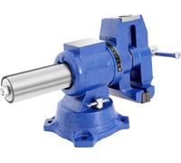 Serre-joint d'établi, rotation 360°, construction en fonte durable, bleu foncé, 4 inches