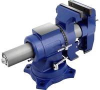 Serre-joint d'établi, rotation 360¡, fonte ductile durable, bleu