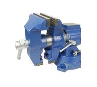 Serre-joint d'établi, rotation 360°, fonte ductile durable, bleu foncé