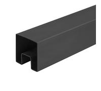 Serre-joint en aluminium noir pour garde-corps de 10 à 17 mm d'épaisseur - Parfait pour piscine, balcon, escaliers et terrasses - et solution de sécurité élégante