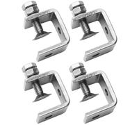 Serre-joint en C en acier inoxydable avec vis de positionnement réglable, cadre malléable moulé robuste pour applications de montage et de soudure, ouverture du filetage M8, plage de serrage 16-25 mm