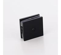 Serre-joint en U carré pour porte de salle de bain en laiton 50 x 50 mm pour verre trempé de 8 à 12 mm, chromé/brossé/noir