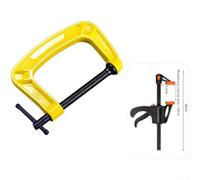 Serre-joint G avec construction en fer ductile renforcé pour atelier avec poignée antidérapante et système de serrage efficace de poignée en T (F)
