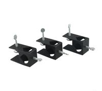 Serre-joint G robuste en fer malléable avec coussinet pivotant - Pince à vis à gorge profonde pour le travail du bois, le soudage, la fixation de cadre en métal, noir (1 pièce)