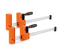 Serre-joint JORGENSEN a une Main 2 Pieces, en Acier et Nylon pour une Fixation Precise, Largeur de Serrage de 600 mm, Force de Serrage Maximale de 680 kg, Plage d'Etirement jusqu'a 770 mm