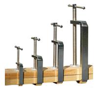 Serre-joint plat en acier chromé avec vis traitées thermiquement et couvercle de protection pour la fiabilité de l'atelier (trous 0-100 mm)