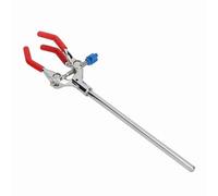 Serre - Joint Rotatif à Trois Mâchoires, Pince de Laboratoire en Alliage de Zinc Rouge, Réglable et Durable - Fixation Facile, Protection Anti - Rayures, Usage en Laboratoire